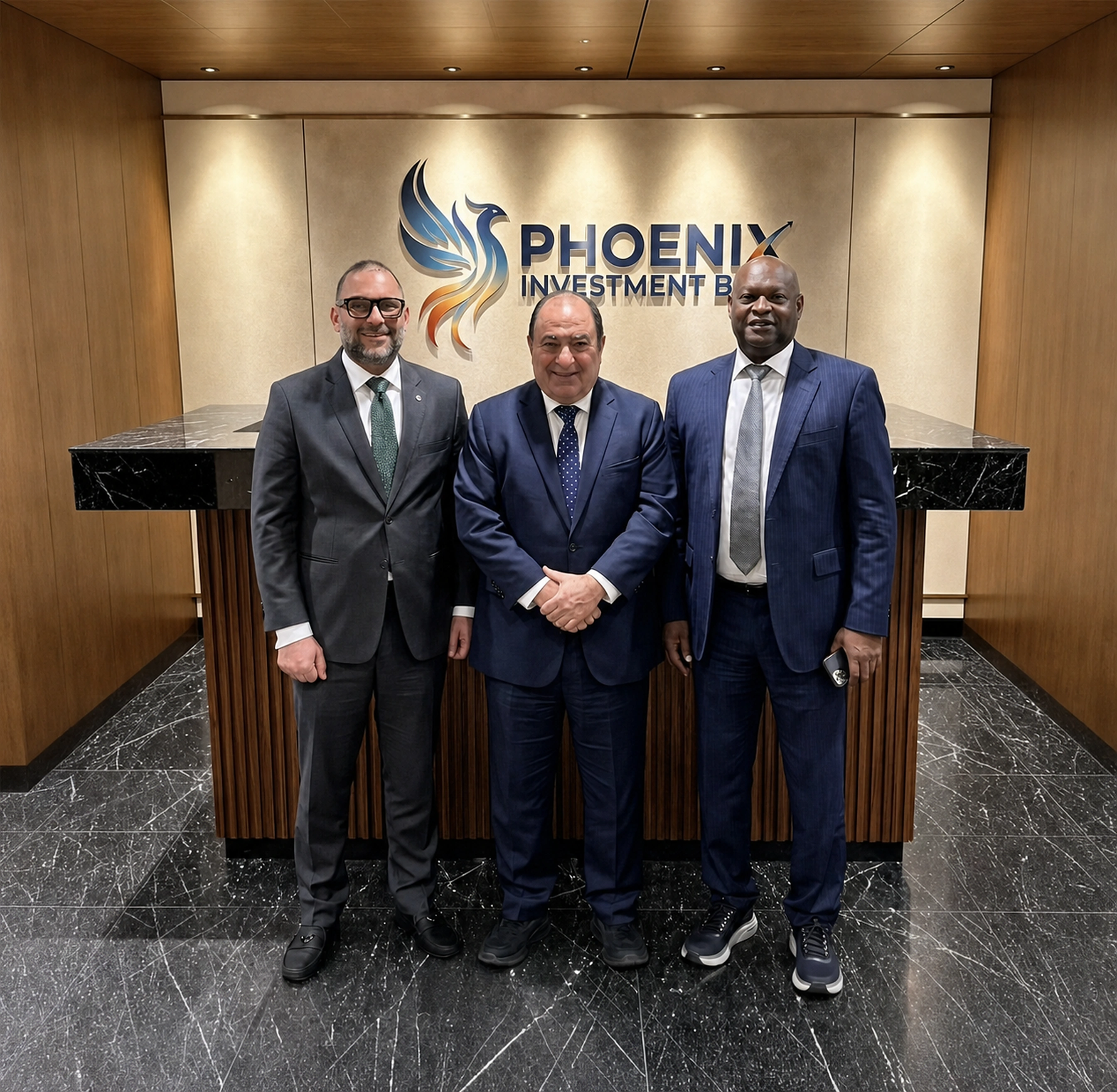 Phoenix leadership at the investment bank office